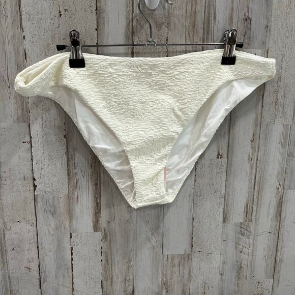New! Andie Cheeky Bottom Bone Cream Textured Bikini Bottom Womens Size XL - Picture 1 of 5